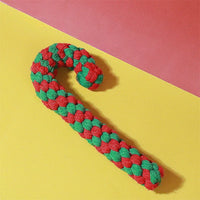 VTX-0464037 Christmas Series Eco-Friendly Modern Dog Rope Toys Mixed Shapes Candy Cane Bone Ball Braided Cord Tug Fetch Exercise
