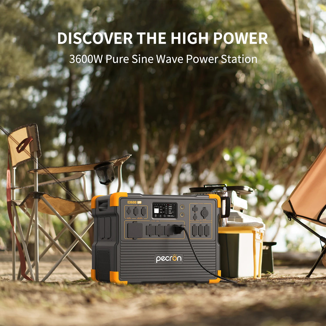 Pecron E3600LFP 3600W 3072Wh Portable Solar Power Station for Vanlife and RV