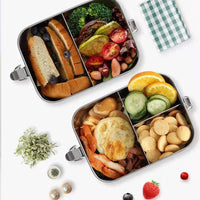 VTX-8858405 304 Stainless Steel Airtight Crisper Food Warming Box Lunch Tableware Camping Modern Hiking Travel Outdoor Picnic
