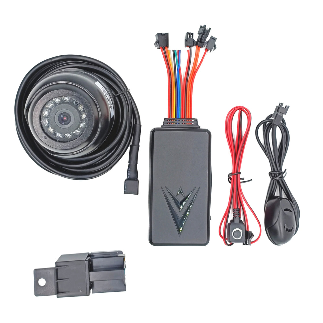 GPS Tracking Device with Route Playback, Camera Monitoring, SOS Alarm, and Multi-Vehicle Protection