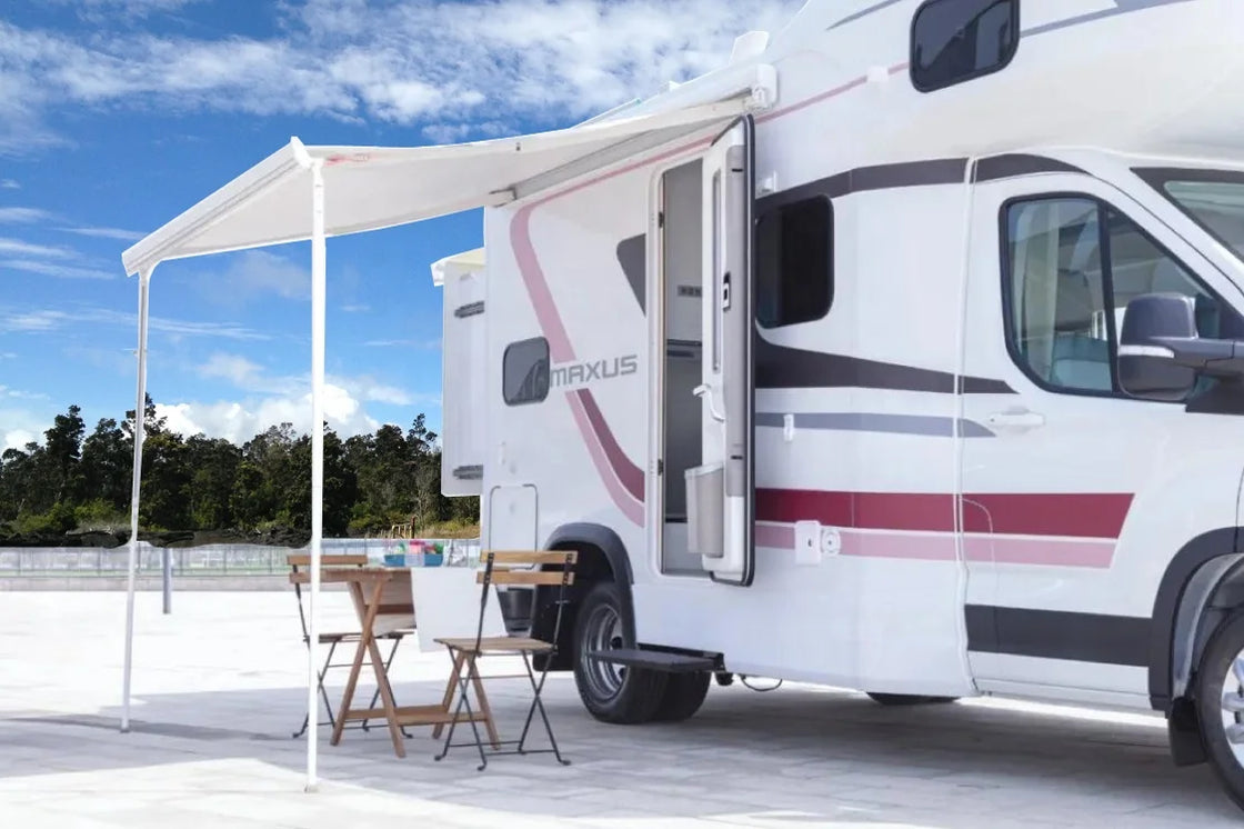 Automatic Aluminum Hard Shell Side Awning for RVs and Trailers, Waterproof Sun Shade Canopy