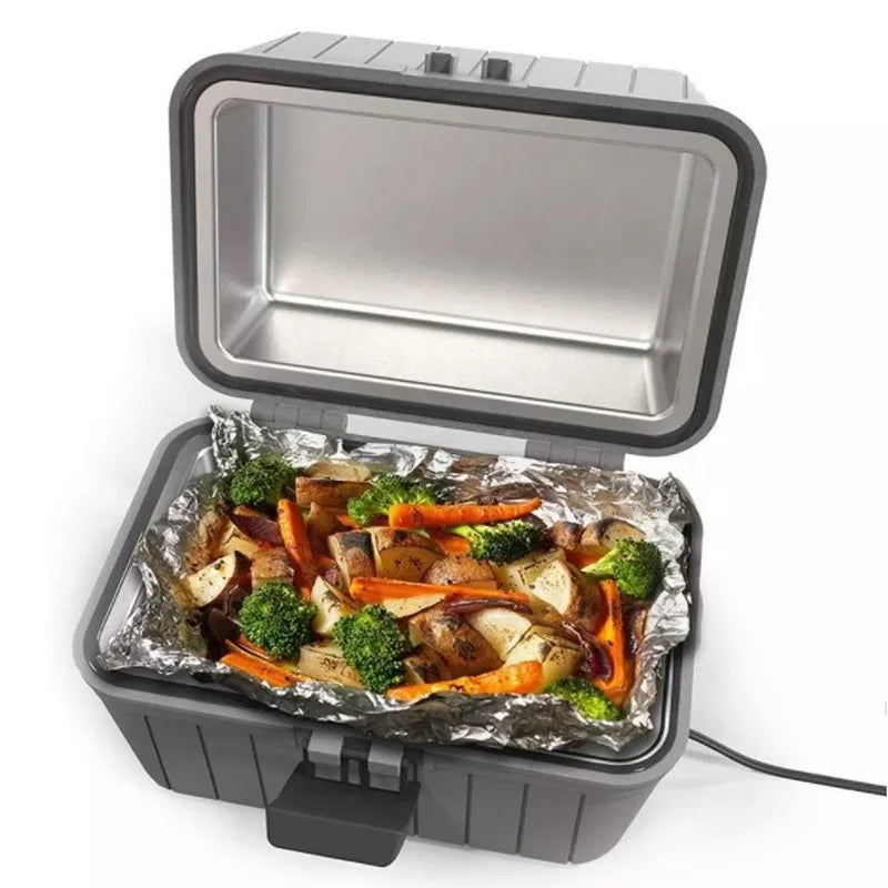 Portable Electric Car Food Warmer and Cooler Bag, 12V, 80W, Plastic, 22x12.5x5.3cm, Suitable for Car/Home/Outdoor