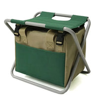 VTX-1774757 Portable Folding Garden Kneeler Heavy Duty Handles Hand Tools Set Including Chair Seat Tote Bag Polyester Camping