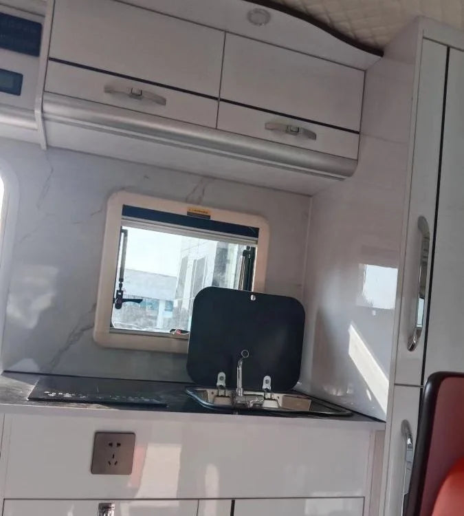Luxury Mobile Touring RV Motorhome for Parties - Mini Caravan Trailer, ISUZU Chassis, 4-6 Berth, Foldable Tent, Slide-out Kitchen