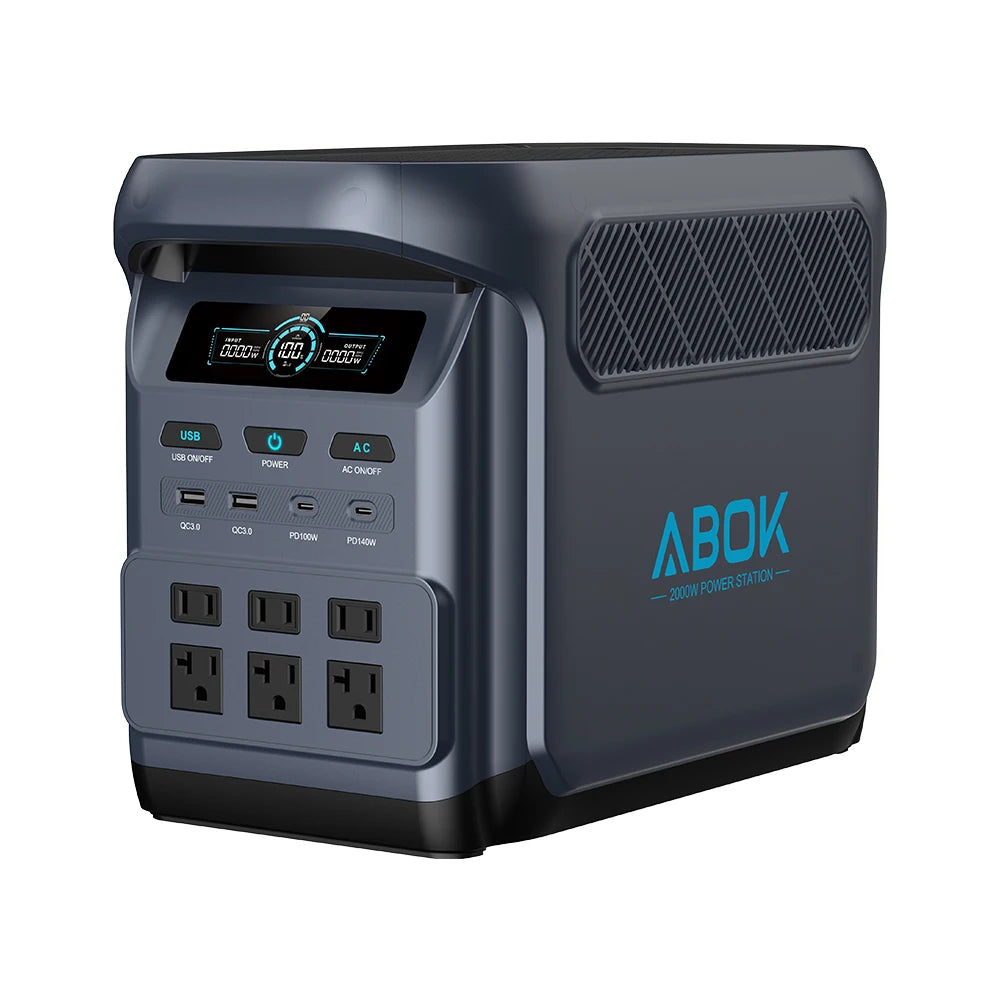 1800W 1024Wh LiFePO4 Portable Power Station with USB-C and Solar Charging Capability