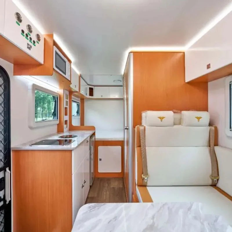 Luxury Motorhome Right Hand Drive Electric Vehicle Customized Caravan for Outdoor Camping