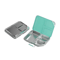 VTX-1497125 304 Stainless Steel Children's Camping Lunch Box 3 Compartment Leak Proof Silicone Seal Bento Container School BPA