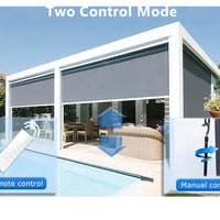 VTX-2135205 Eco-friendly Motorized Bug Screen Automatic Patio Screens Roller Shade Transparent Outdoor Blinds Home Decor Gifting
