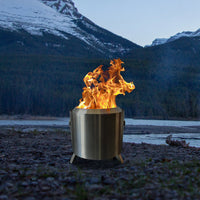 VTX-1807525 2023 Patent-pending Adjustable Portable Stainless Steel Smokeless Fire Pit Outdoor Camping Heating Hiking Travel