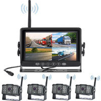 VTX-8203045 7'' 1080P 2 Digital RV Wireless Backup Camera System Highway Monitor Trailer Truck Bus Motorhomes Night Vision