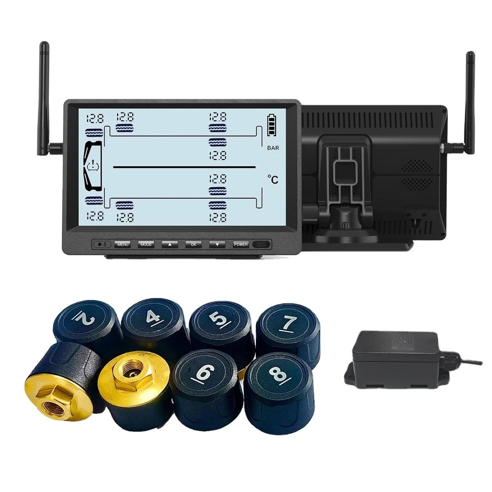 Digital Tyre Pressure Monitoring System Sensor for Trucks and RVs, Model U903RV-TP, 433.92MHz, 5V