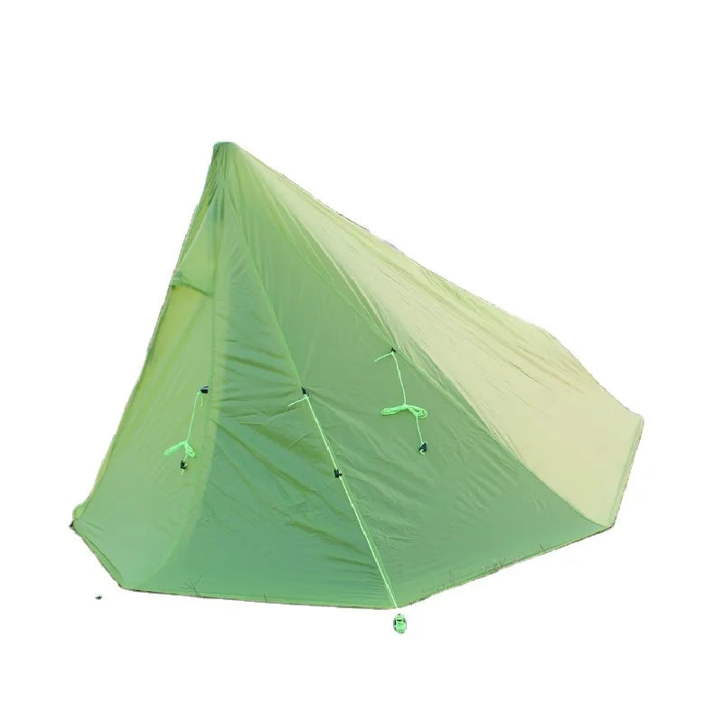Portable Lightweight Folding Outdoor Camping Tent, Double Layer, Waterproof, 15D Nylon, Single Person, 210x115x50 CM, 780 g