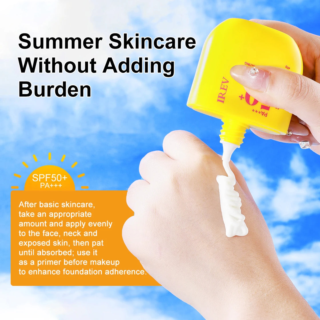 Nicotinamide SPF50+ Sunscreen Cream, Lightweight, Hydrating, 40g, Paraben-Free, Sulfate-Free, All Skin Types