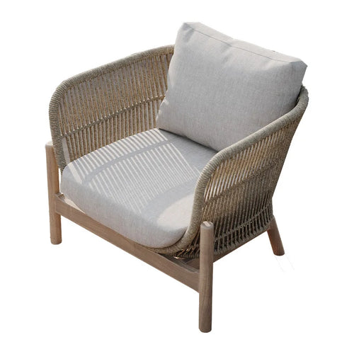 VTX-3282085 Classic Design Waterproof Garden Sofa Lounge Chair Teak Wood Outdoor Furniture Set Patio Rattan Living Room Balcony