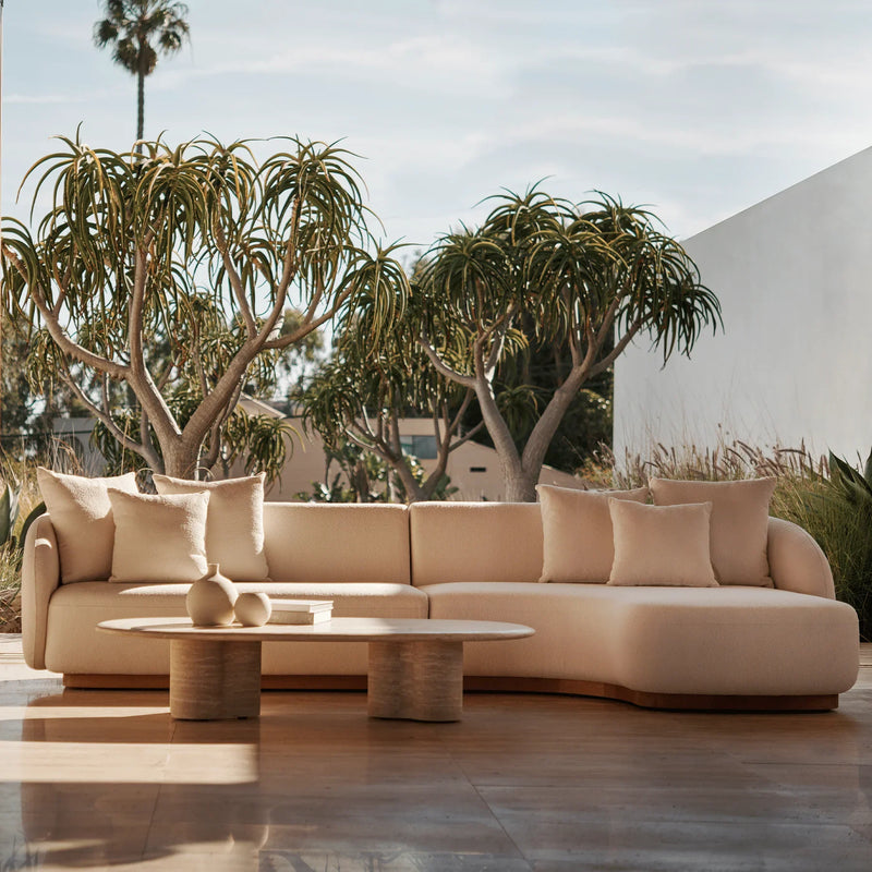 VTX-2987173 Liyoung Luxury Modern Teak Garden Sofa Set Durable 4 Piece Outdoor Furniture Waterproof Cushion Villa Bedroom Living