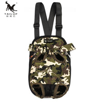 VTX-7545125 Adjustable Fashion Pet Chest Backpack Small Dogs Cloth Canvas/Mesh Zipper Closure Printed Pattern Front Back Use