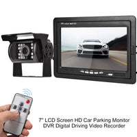 VTX-8006437 Waterproof 7-Inch LCD Monitor Backup Camera System Kit 18 IR Night Vision Wide Angle Rear View Parking RV Truck