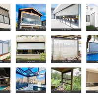 VTX-2135205 Eco-friendly Motorized Bug Screen Automatic Patio Screens Roller Shade Transparent Outdoor Blinds Home Decor Gifting