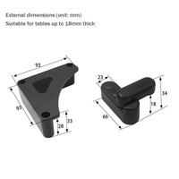 VTX-0824101 RV Supplies Complete Table Board Buckle Trailer Folding Outdoor Cabinet Rotary Lock Motorhome Indoor Organizer