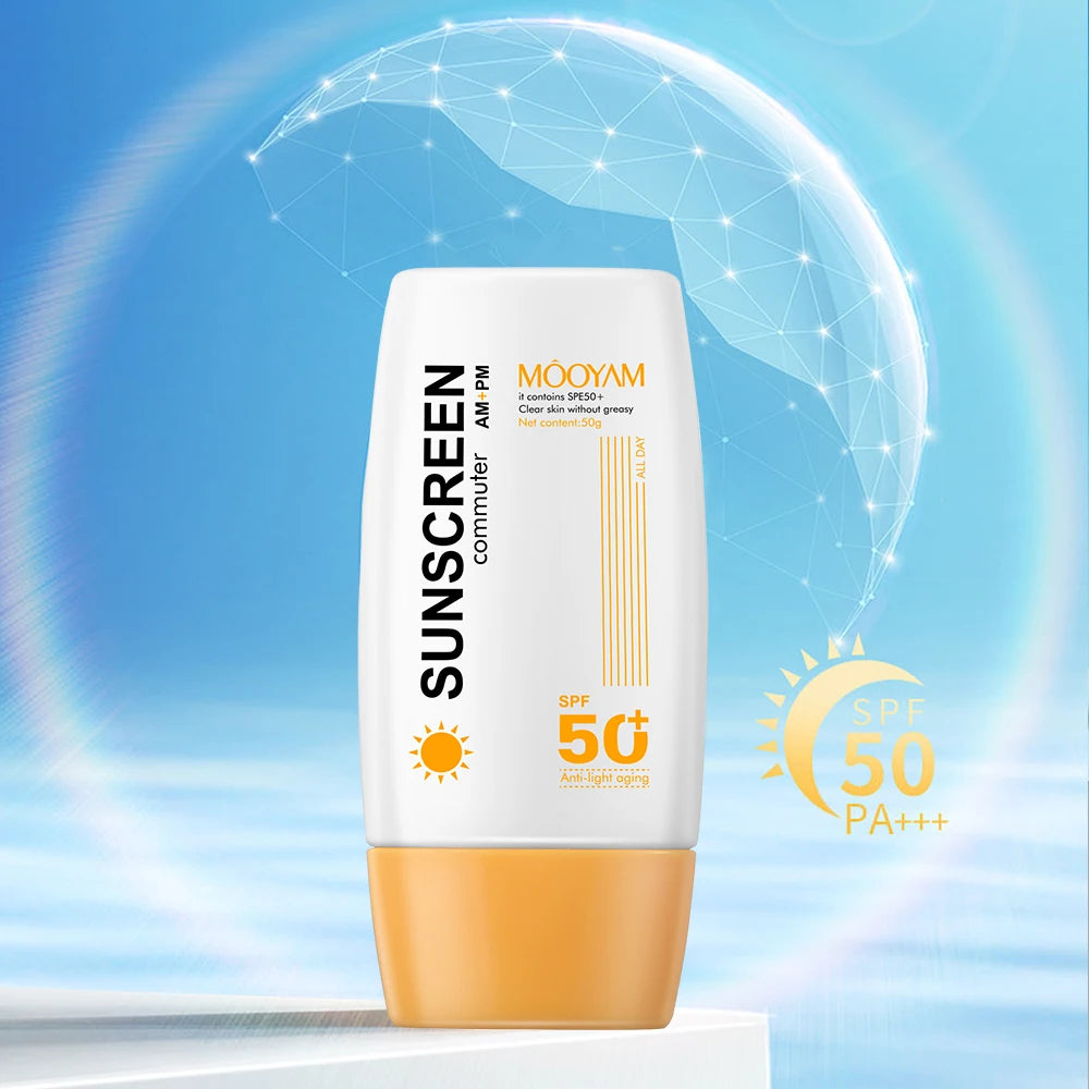 SPF 50+ Sunscreen Cream for Body and Face, Moisturizing and Brightening Formula, 50g