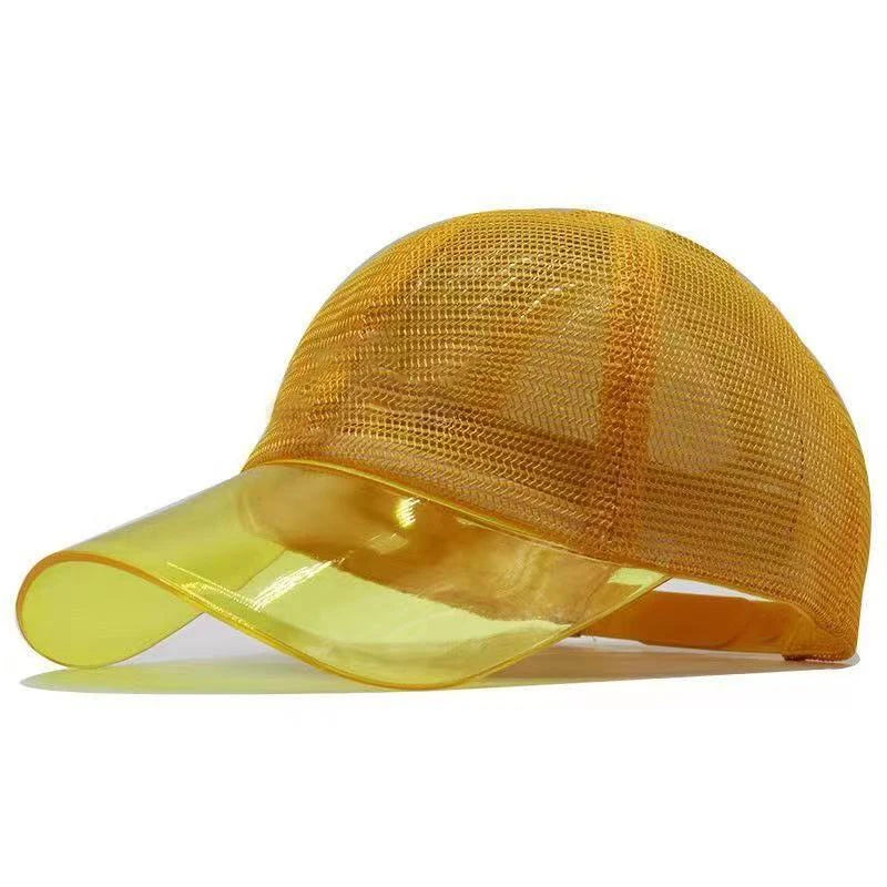 Lightweight UV Protection Waterproof Sports Cap for Adults, 5-Panel Design, Breathable TPU Nylon Mesh Sun Hat for Outdoor Activities