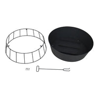 VTX-1840293 22 Inch Wood Burning Garden Charcoal Heater Fireplace Camping Fire Pit Portable Bowl Keep Warm Outdoor Kitchen Home