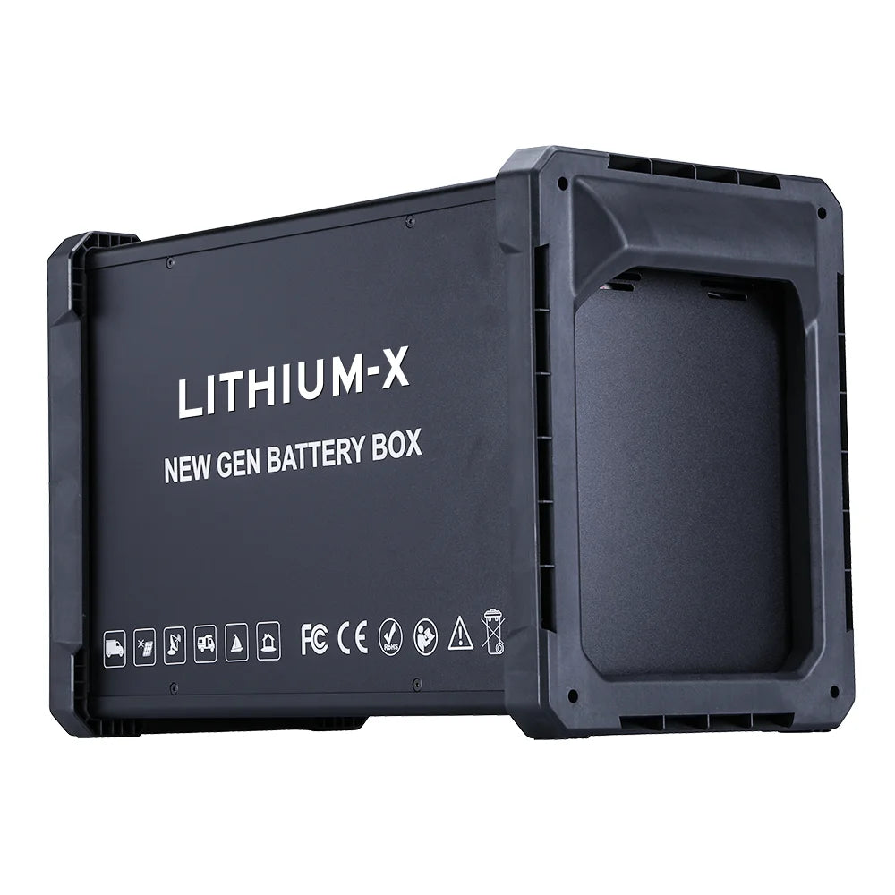2000W Pure Sine Wave Inverter 12V/220V Battery Box for RV Motorhome Caravan