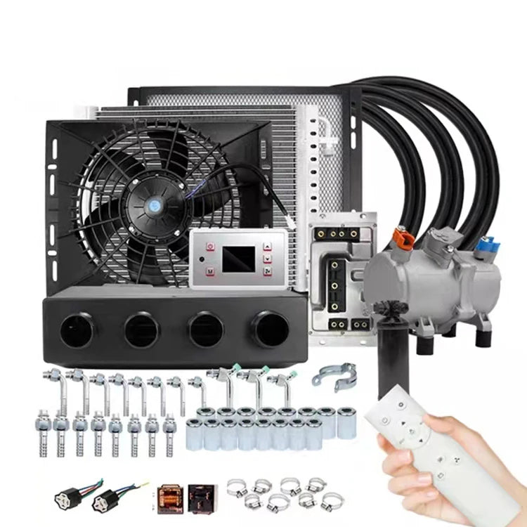 Universal Under Dash Electric Air Conditioner 12 Volt DC A/C Unit Kit for Car, RV, Van, Truck, ATV, Pickup, Tractor