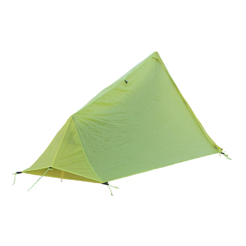 Portable Lightweight Folding Outdoor Camping Tent, Double Layer, Waterproof, 15D Nylon, Single Person, 210x115x50 CM, 780 g