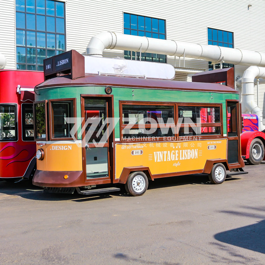 Mobile Food Trailer for Coffee and Fast Food Delivery, Electric, Customized Color, Size 4000-2000-2350 mm, Load Capacity 2500 kg, Internal Area 6-8 ㎡