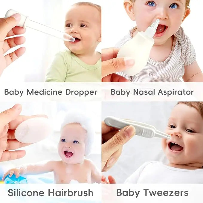 Baby Healthcare Grooming Medical First Aid Kit for Newborns and Kids, CPR Mask Included, 16x12x6cm, EVA Material