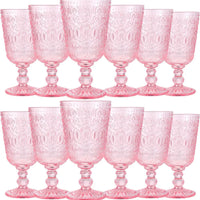 Wholesale OEM Classic Durable Glass Wine Goblet Embossed Des