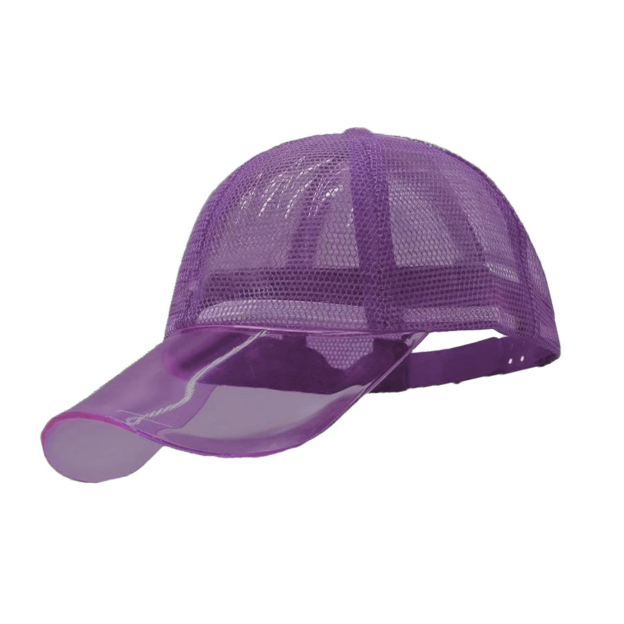 Lightweight UV Protection Waterproof Sports Cap for Adults, 5-Panel Design, Breathable TPU Nylon Mesh Sun Hat for Outdoor Activities