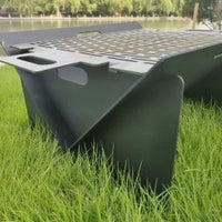 VTX-1136677 CAMPING HOT ITEM Portable Steel Fire Pit Grill Backyard Patio Camping-for Wood Burning New Condition Hiking Travel