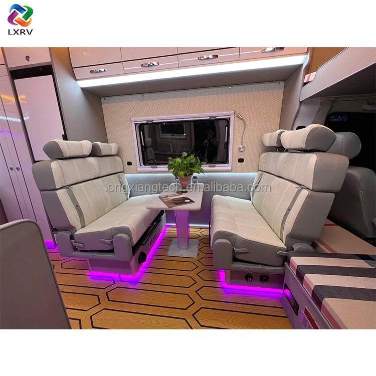 Luxury Leather Car Seat Sofa Bed for Sprinter Van RV MPV Camper Van Waterproof Design
