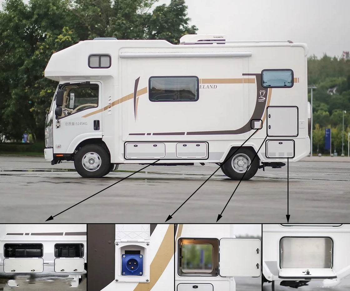 2022 Travel Trailer RV Camper Motorhome 5.995m Indoor Kitchen Diesel 132hp Euro 6