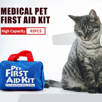 VTX-7482149 45 Piece Portable Cute Pet First Aid Kit Dogs Cats Outdoor Home Emergency Decor Gifting Patio Garden Centerpiece