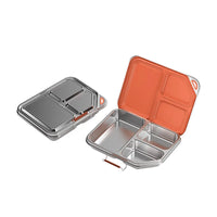 VTX-1497125 304 Stainless Steel Children's Camping Lunch Box 3 Compartment Leak Proof Silicone Seal Bento Container School BPA