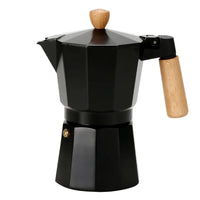 Quality Wooden and Aluminum Stovetop Espresso Maker Stylish