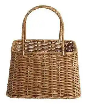 VTX-5580325 Modern Ceramic Lacquer Storage Basket Luxury Natural Rattan Holding Food Pet Items Picnics Eco-Friendly S