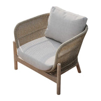 VTX-3282085 Classic Design Waterproof Garden Sofa Lounge Chair Teak Wood Outdoor Furniture Set Patio Rattan Living Room Balcony