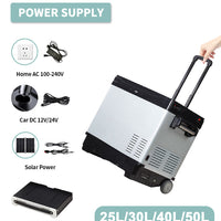 VTX-1446693 RV/Vehicle/Truck Cooler Box 40L Built-in Lithium Battery Car Fridge Freezer Picnic Camping Pull Rod Hiking Travel