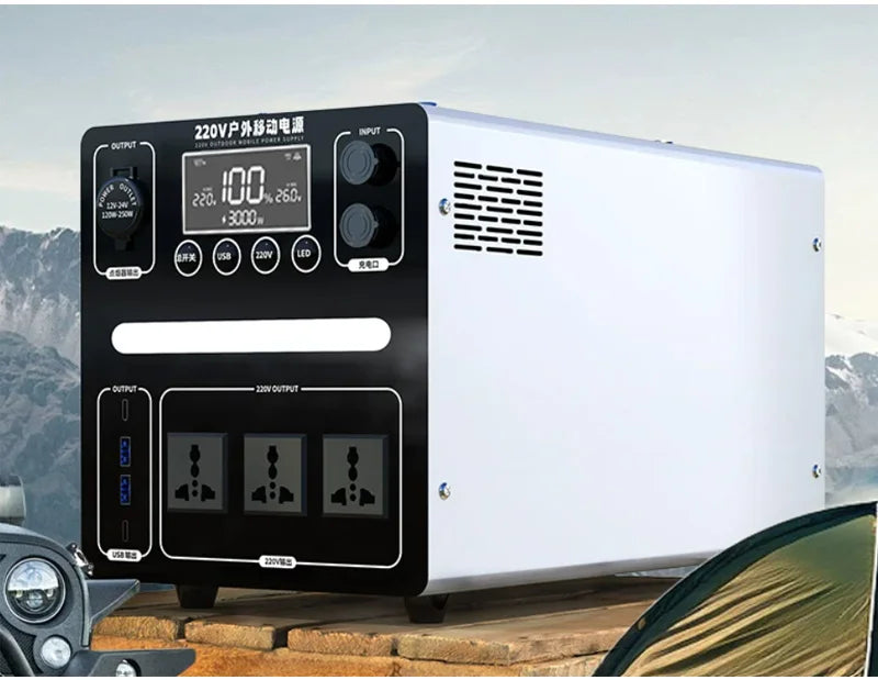 Portable Energy Storage Battery 220V 1000W-9000W for RVs, Camping, and Emergency Backup