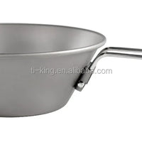 Ti-King 99.6% Pure Titanium Sierra Bowl Pot With Lid Folding