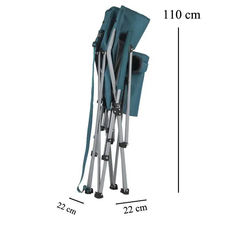 Portable Heavy-Duty Steel Frame Folding Camping Chair, 600D Oxford Fabric, Collapsible Design, Iron Frame, Custom Color Options