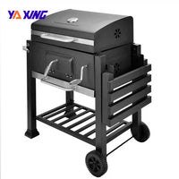 VTX-2593957 Hot Sales Stainless Steel Charcoal Grill Outdoor Garden Camping Trolley square Barbecue Metal Foldable Kitchen Home