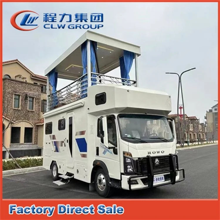HOWO Motorhome Camper Van, Diesel, Manual Transmission, EURO 5, 14000 kg Gross Vehicle Weight, Customized Dimensions