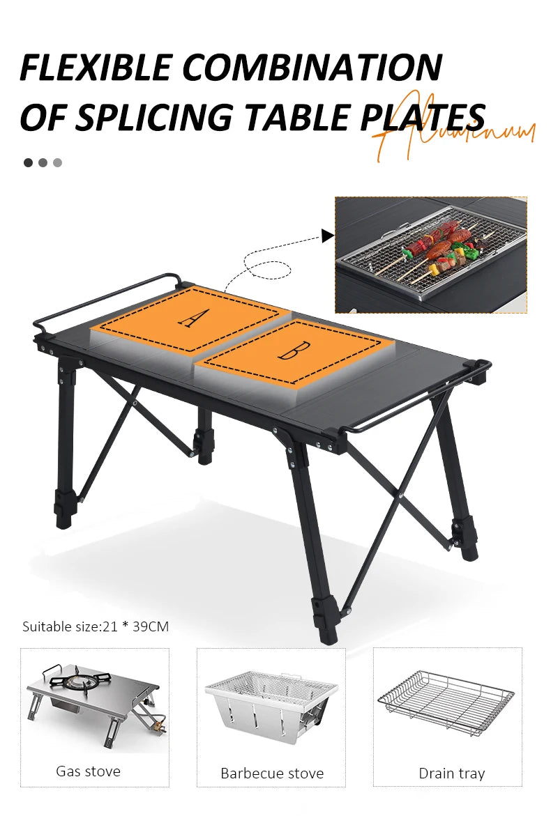 Ultralight Portable Aluminum Folding Camp Table for Outdoor Use