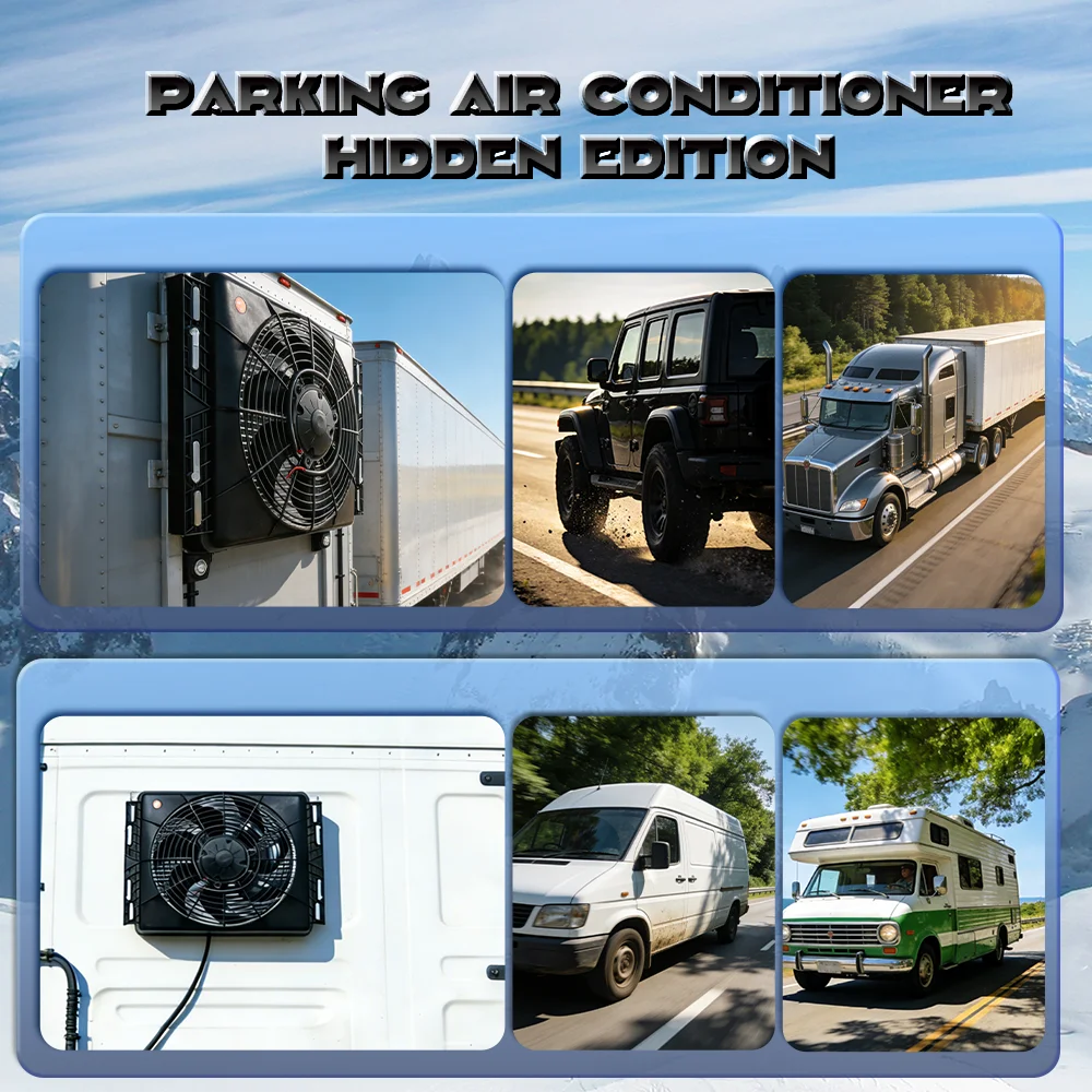 Universal Under Dash Electric Air Conditioner 12 Volt DC A/C Unit Kit for Car, RV, Van, Truck, ATV, Pickup, Tractor