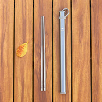 Custom Logo Reusable Metal Pure Titanium Solid Eco-Friendly